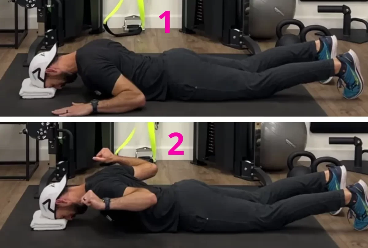 تمارين الانزلاق الغضروفي العنقي - تمرين انكماش الكتف