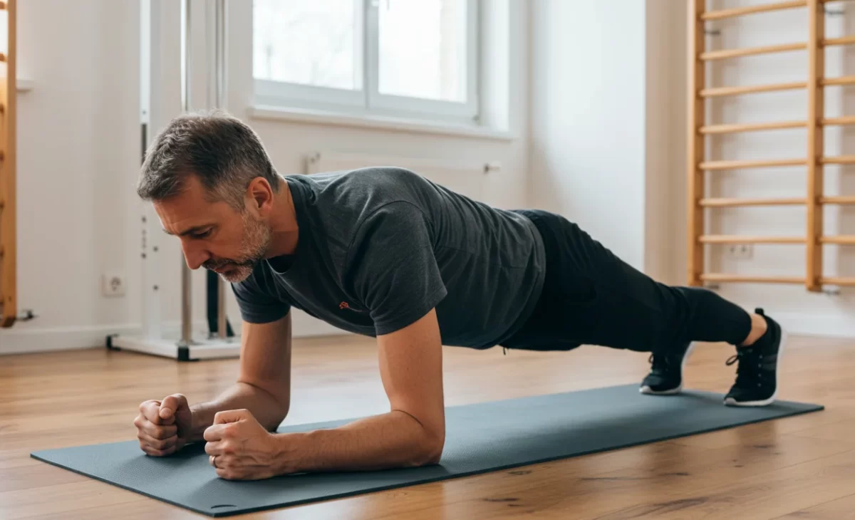 تمارين للانزلاق الغضروفي القطني بالصور - تمرين بلانك - Plank