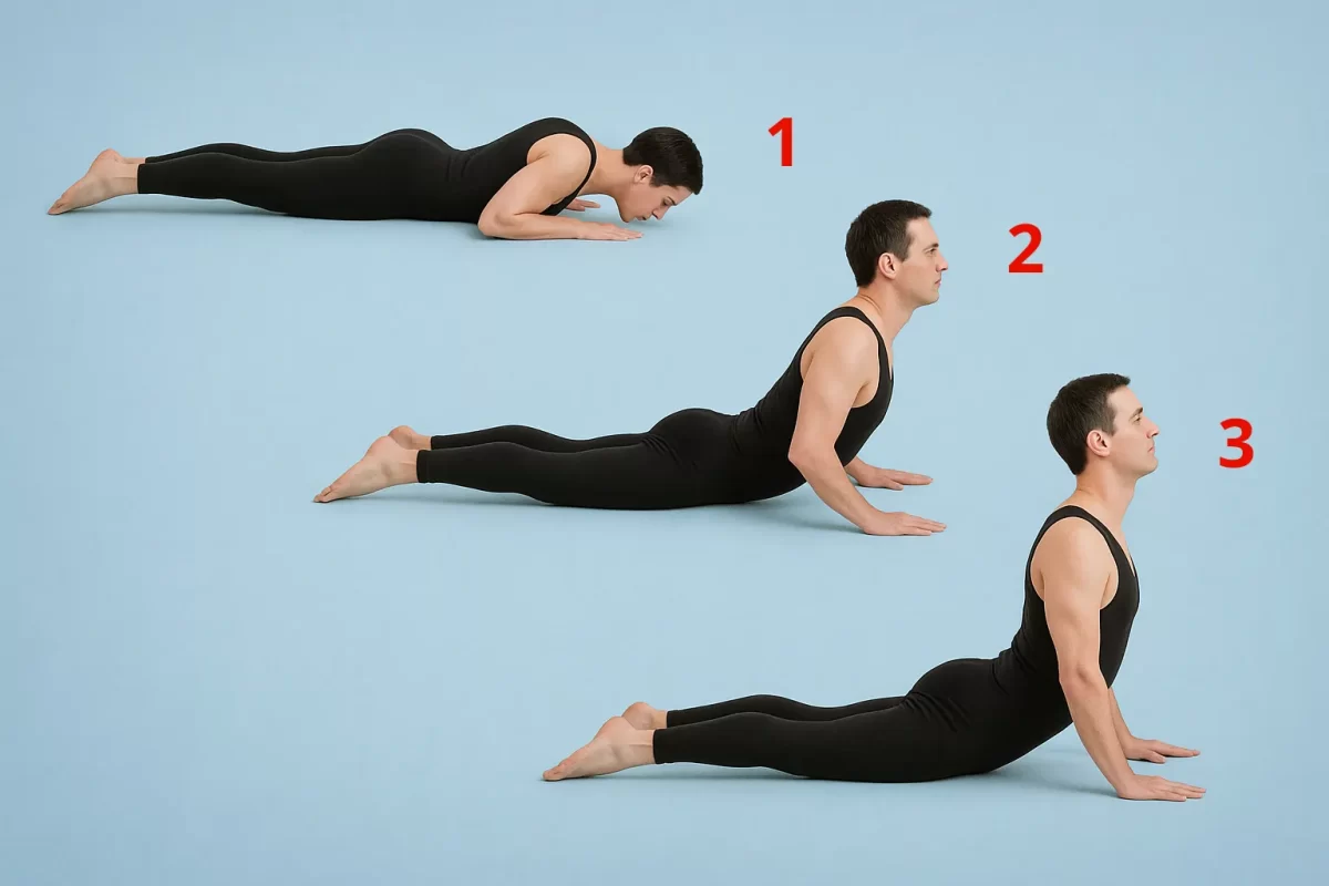 تمارين للانزلاق الغضروفي بالصور - وضعية نصف الكوبرا